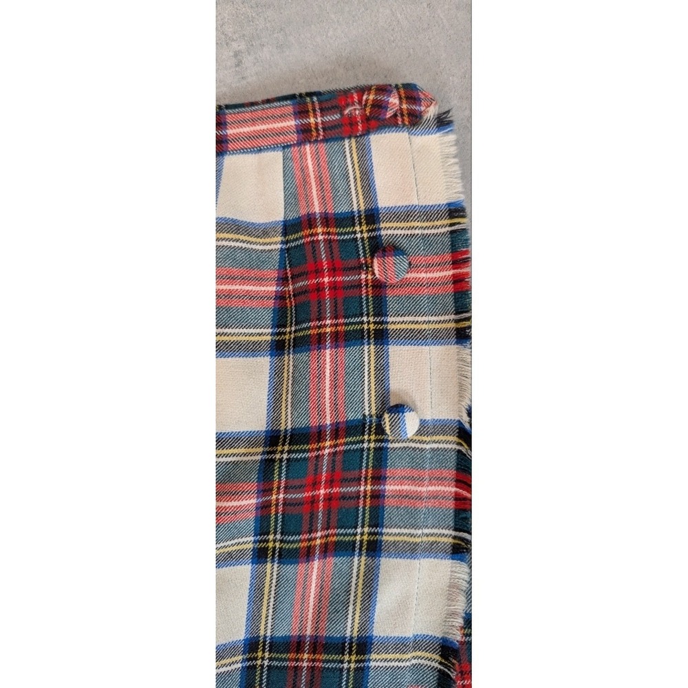 Dress Stewart‎ Tartan Wool Kilt Skirt Plaid Wrap Vintage Preppy Size Small - Picture 7 of 8
